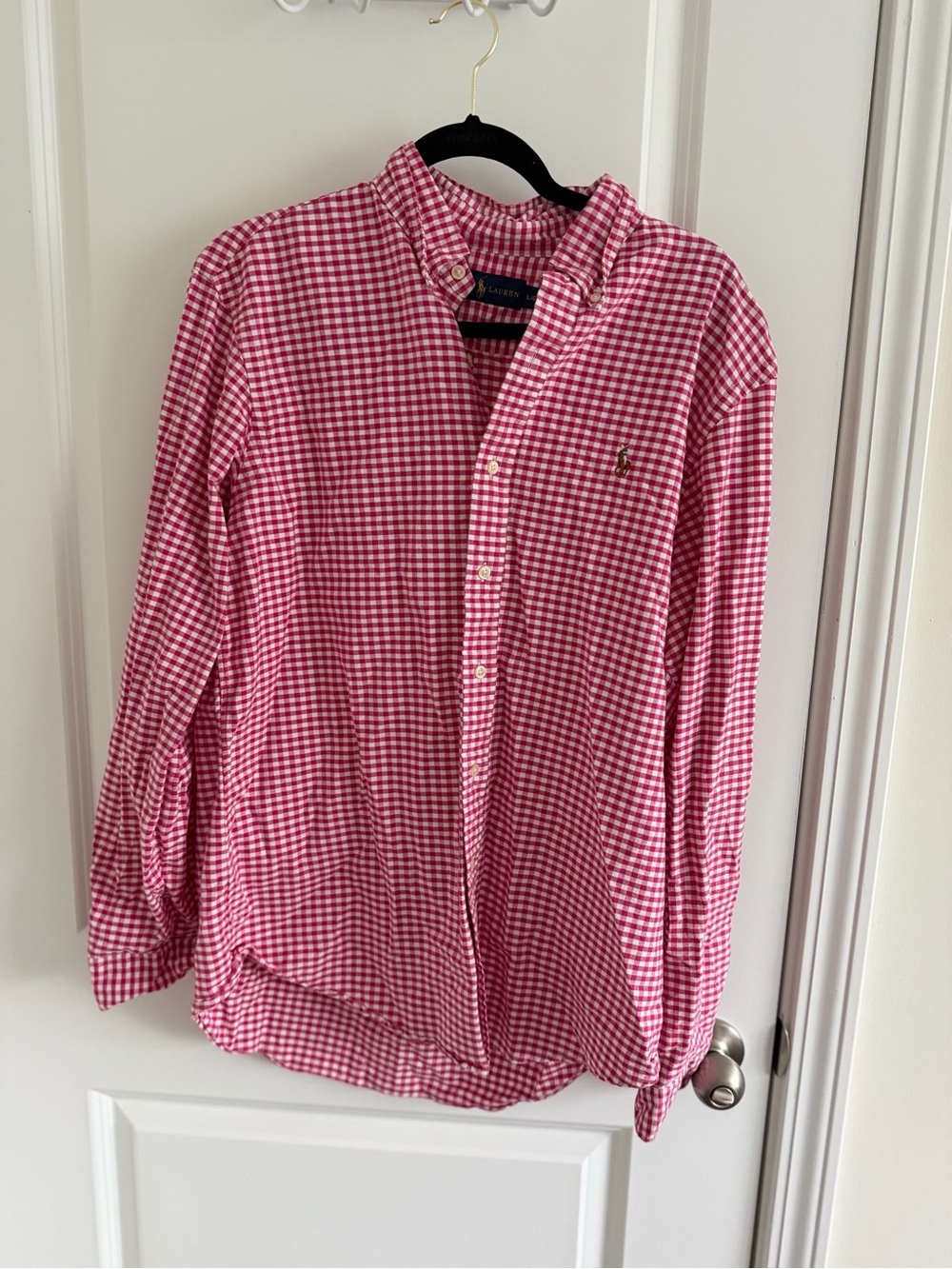 Ralph Lauren Pink Gingham Button-Down Shirt - Men's